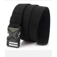 The New Men's 125cm Buckle Belt Nylon Braided Lightweight Breathable Daily Commuter Men's Belt 3