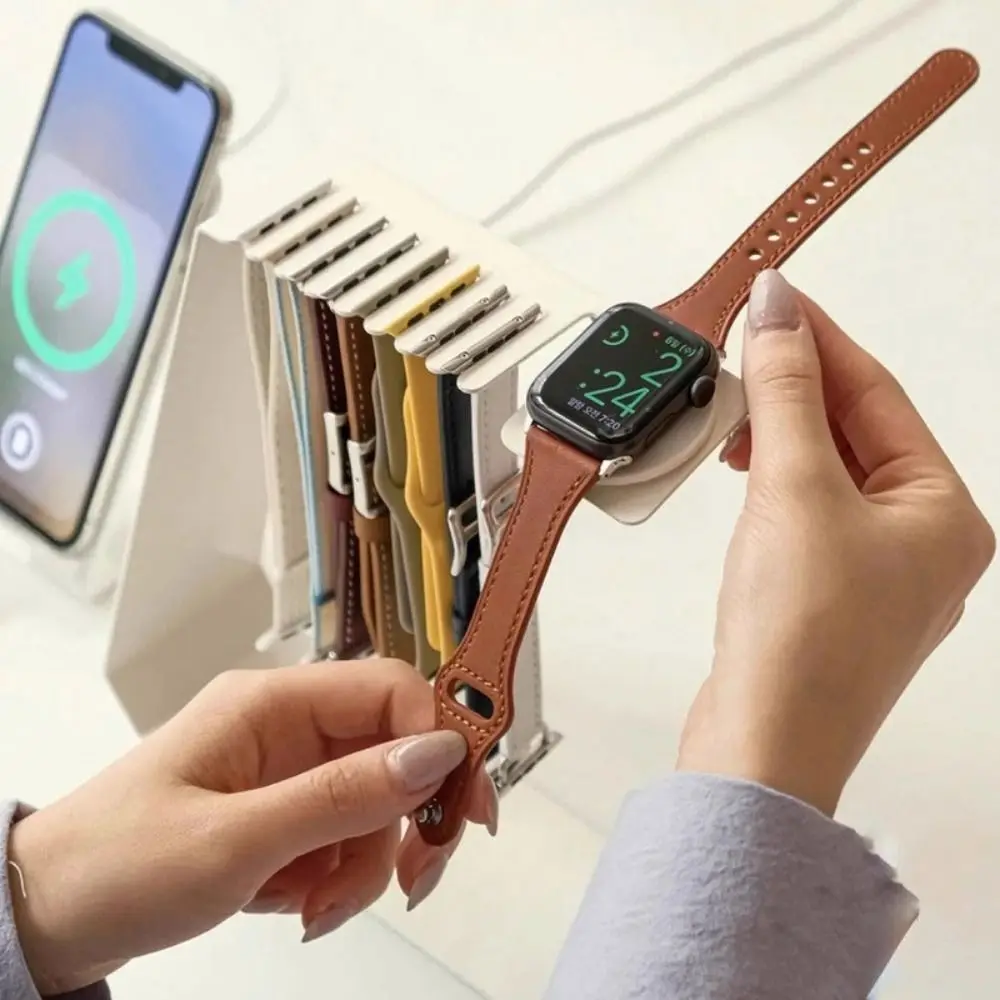 Per Apple Watch Strap Storage staffa supporto per caricabatterie con supporto per cinturino Dock da tavolo in acciaio inossidabile per Base di ricarica per cinturino IWatch