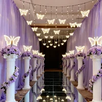 1pcs LED Outdoor Simulation Dynamic Static Butterfly Lights Holiday Party Home Christmas Decorations 4