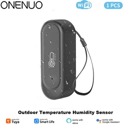Enhanced Outdoor Waterproof WiFi Temperature & Humidity Sensor with Smart App Integration (1pc)