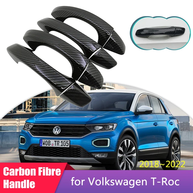 Für Volkswagen VW T Roc T-Roc A11 AC7 2018 2019 2020 2021 2022 Carbon Faser  Tür Griff Abdeckung auto Schutz Zubehör Aufkleber - AliExpress