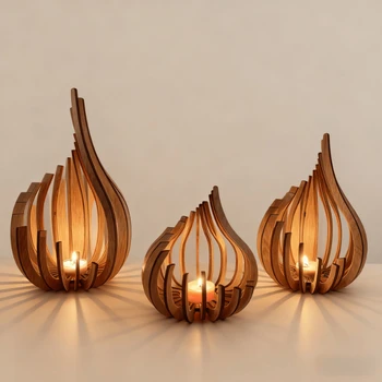 Streamline Wooden DIY Candle Holder 1