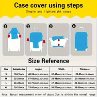 Don’t Touch Me Printing  Luggage Cover Travel Suitcase Protective Cover Elasticity Dust Covers Suitable for 18-32 Inch Suitcases 2