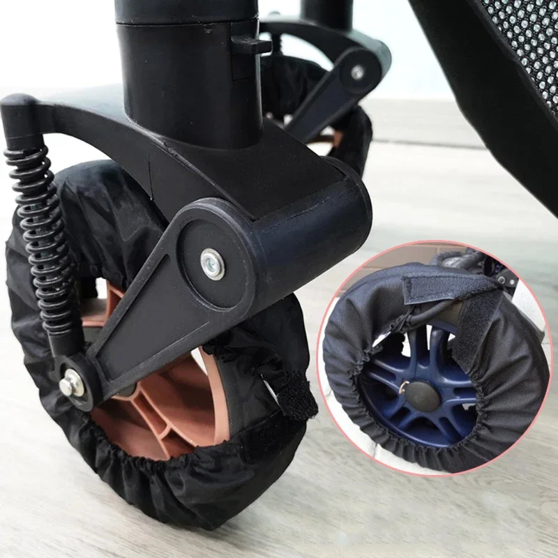 2pcs Infant Stroller Dustproof Tire Protector Baby Pushchair Wheel Anti-Dirty Wheel Cover Oxford Cloth Case Pram Accessories