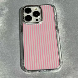 Blue Striped Shockproof Transparent TPU Phone Case for Galaxy S23 Ultra (1)