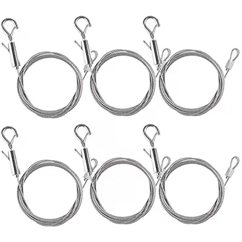 Adjustable Picture Hanging Wire with Loop and Hook Stainless Steel Hanging Wire Artwork,Mirror