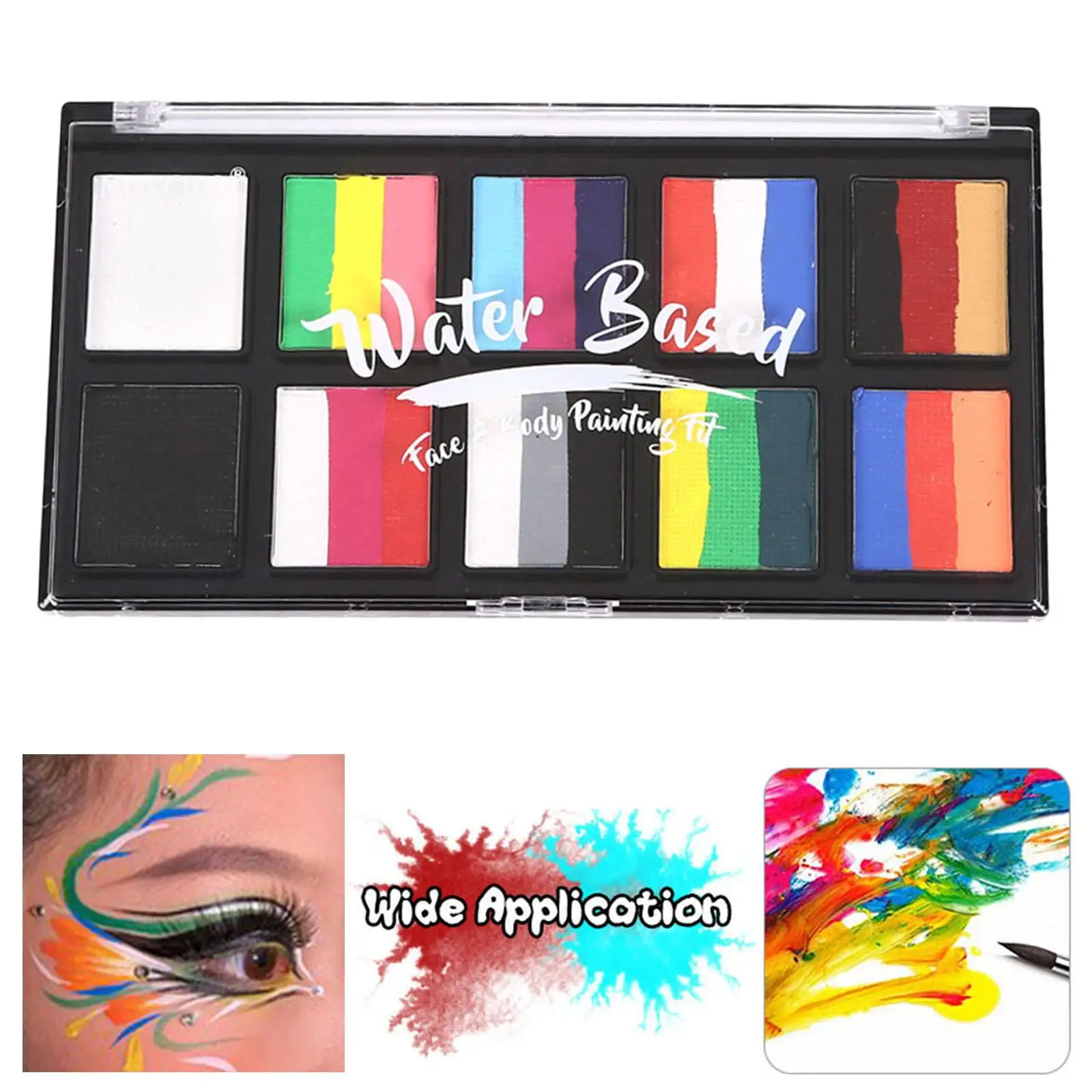 

Face Body Paint Palette Face Painting for Dress up Music Festival Cosplay