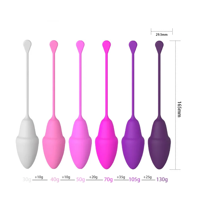 Medical Silicone Kegel Weighted Exercise Balls 6 Pcs Pelvic Vagina Tightening Ben Wa Balls Set for Women