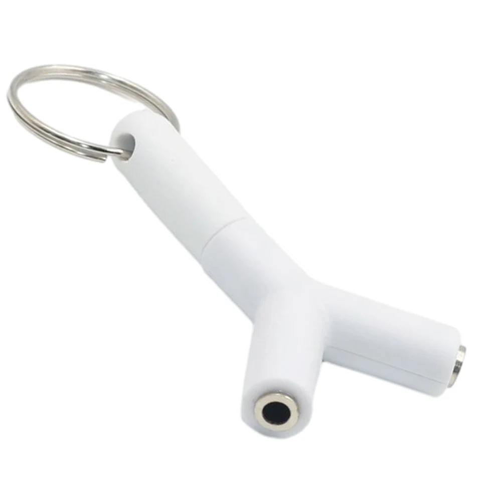 

3.5mm Mini Y Shape Adapter Headphone Plug Audio Cable Splitter Microphone 2-in-1 Rotary Connector Jack Plug Adapter
