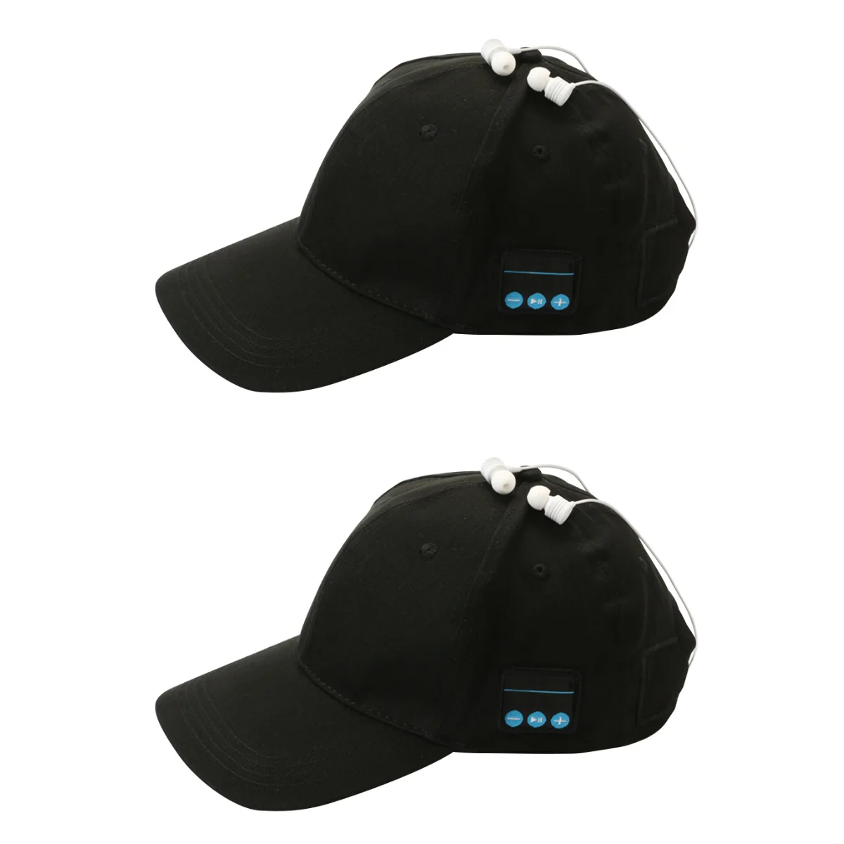 

2 шт. уличная музыкальная шапка бини шапка с стерео гарнитурой беспроводные бейсболки (G7 черный)