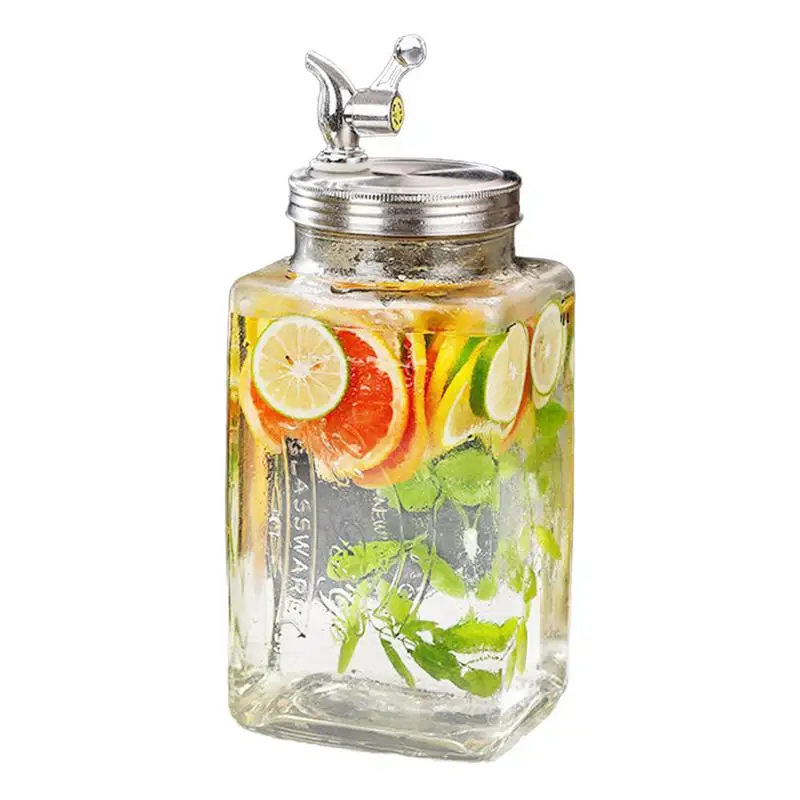 

Water Kettle Leakproof Drink Dispenser With Stainless Steel Spigot Beverage Dispenser Cold Juice Lemonade Drinks Liquid Tank