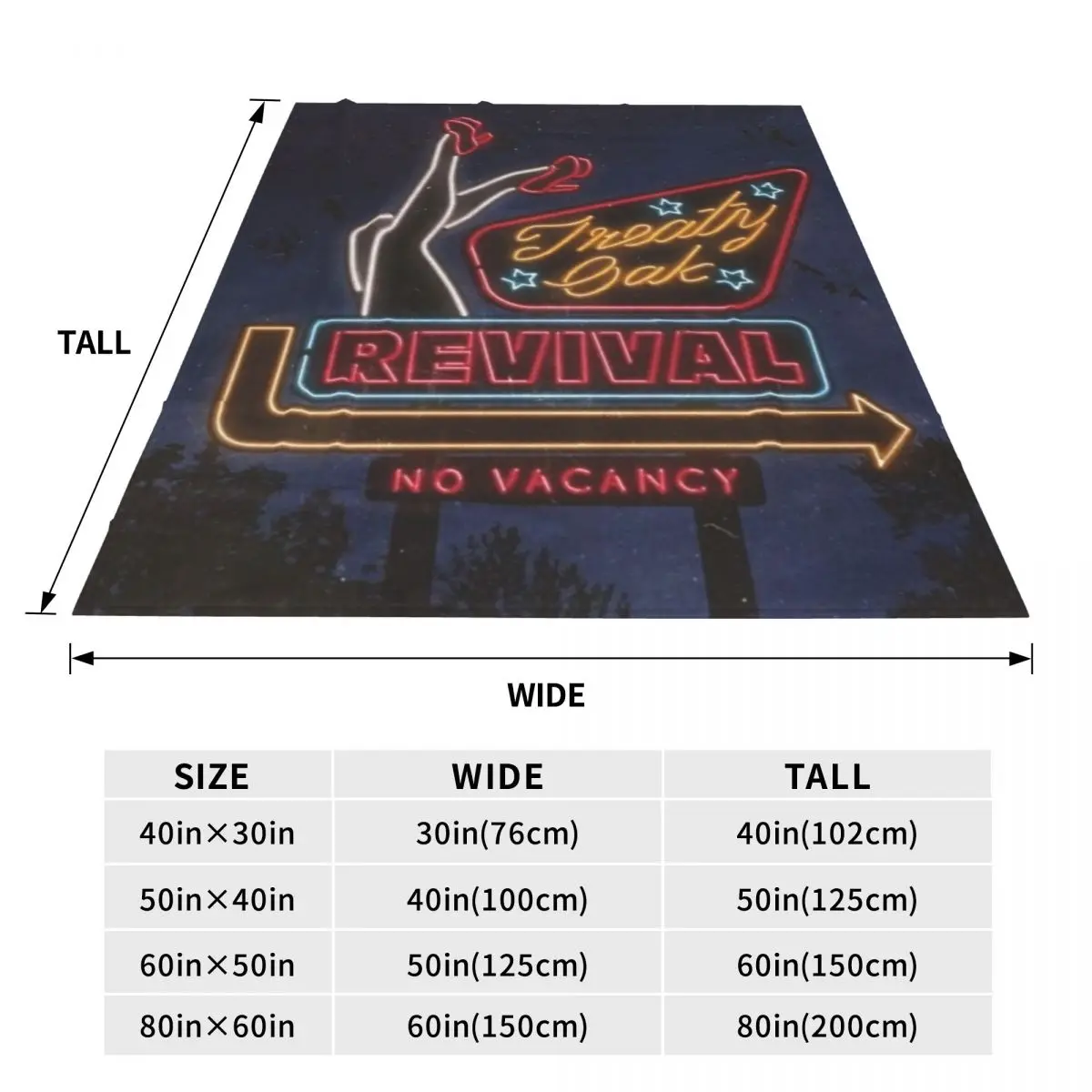 Throw Blanket Treaty Oak Revival No Vacancy Micro Fleece Blanket Four Sizes Cartoon Portable For Living Room AntiPilling Blanket 5
