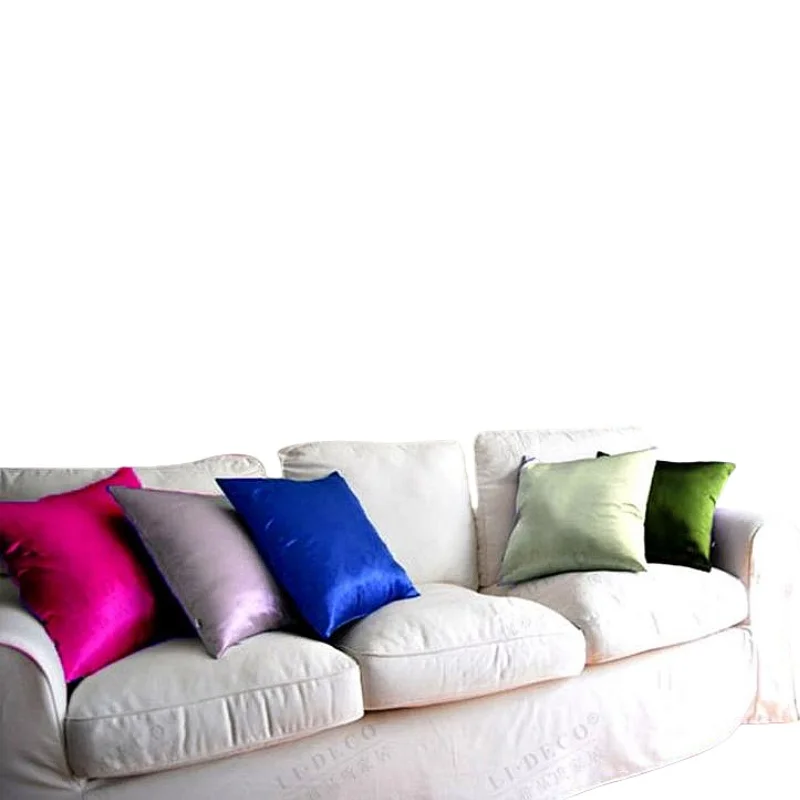 Luxurious Satin Pillow Cover - Smooth Solid Design, Home Decor Accent
