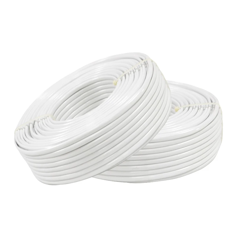 

Pure copper outdoor white wire parallel wire 2 core 0.5 0.75 1 1.5 square 4 power line monitoring sheath wire