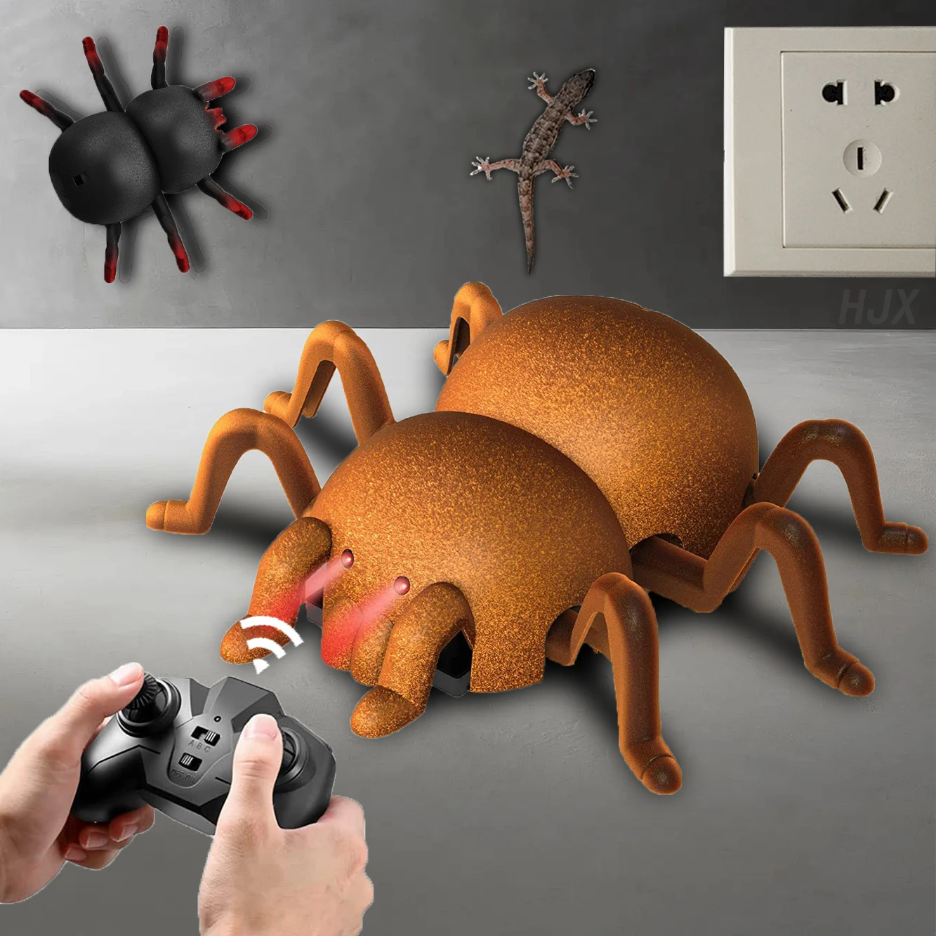 Divertente Stunt Wall Climbing Rc Car Horror Prank Halloween Spider Robot Giocattoli Per Ragazzi Bambini Bambini Elettrico Telecomando Animale
