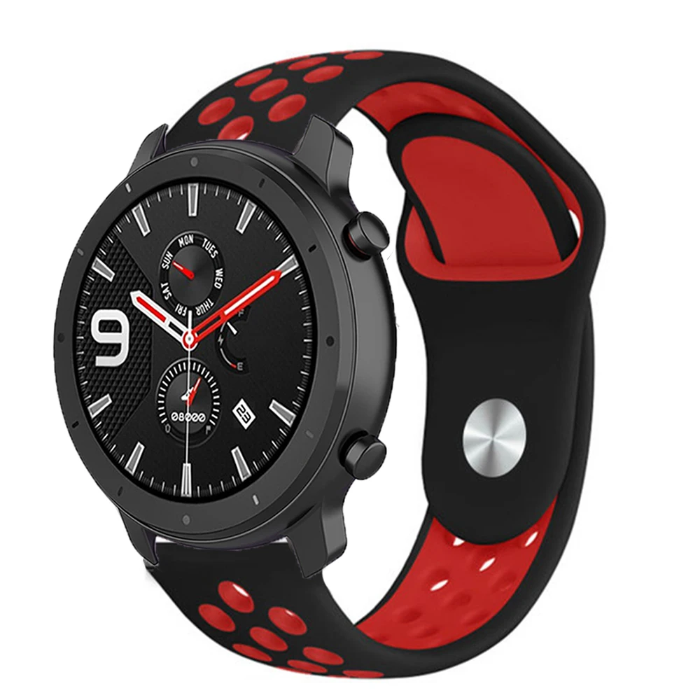 Two-Color Silicone Strap - 20/22mm Dual-Tone Band