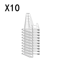 Clear Magnetic Card Holder Set - Premium Protective Display Sleeves for Trading and Sports Cards (10Pcs Triangle Stand)