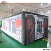 Fast Air Ship 6x4m Custom Made Inflatable Halloween Haunted House Maze Blow Up Air Labyrinth Maze Challenge Game with Blower 4