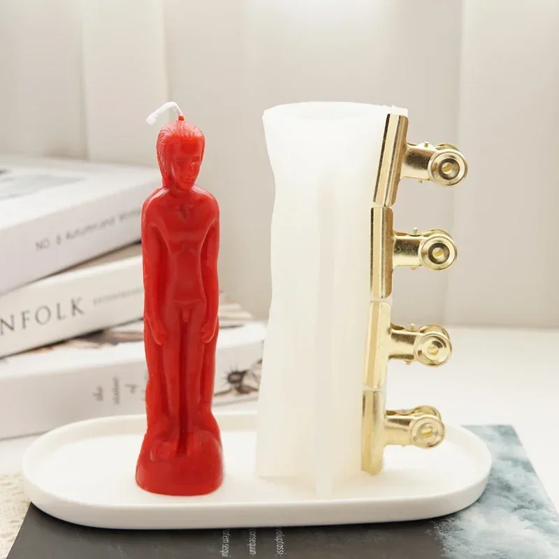 Molde De Silicona Para Velas Forma Humana - Hombre Y Mujer, Reutilizable, Para Cera Y Jabón