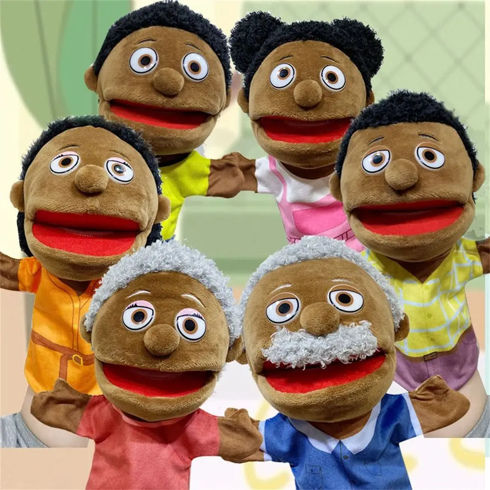 

Teaching Cognition Hand Toy African Plush Toys Black Skin Plush Hand Puppet Finger Dolls Finger Puppets Hand Puppet
