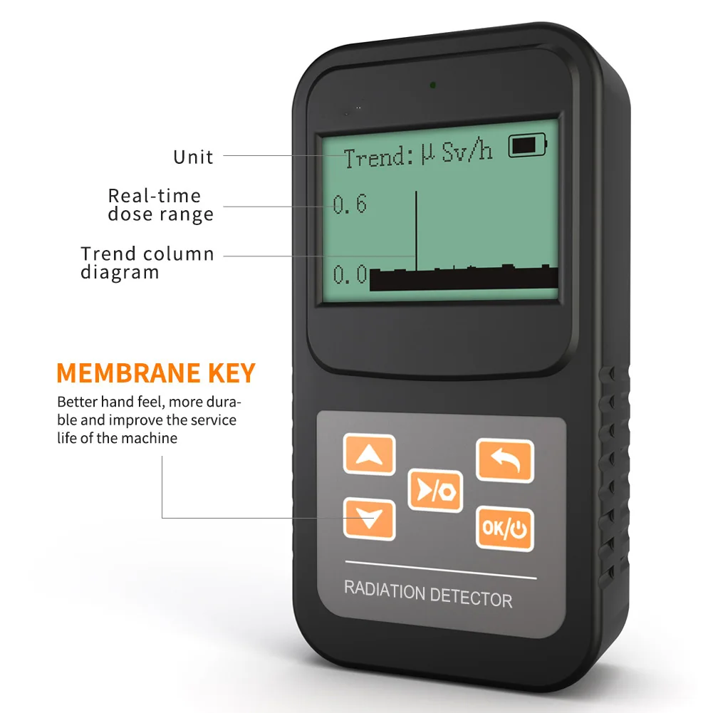 Geiger Counter Nuclear Radiation Detector Radioactive Ray X-Ray &gamma;-Ray Radiation Tester Dosimeter USB Handheld Portable radiation detector geiger counter