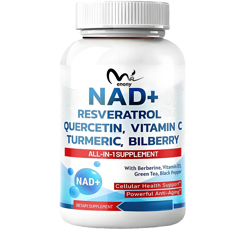 NAD+6000 mg trans resveratrol nicotinamide nucleoside for cellular energy metabolism and DNA repair, promoting healthy aging