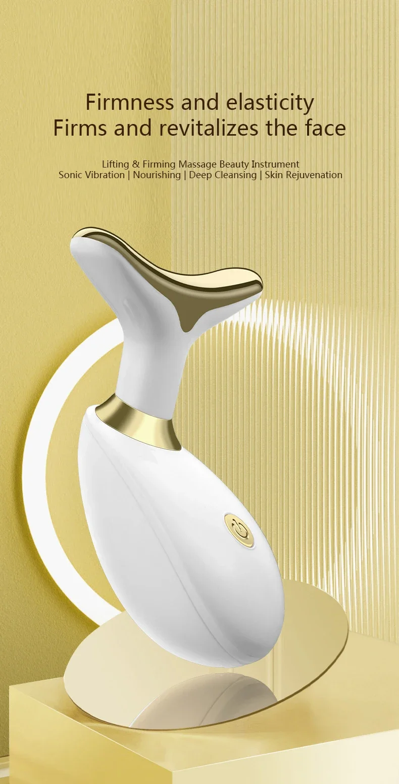 Neck Face Lifting Device Face Slimming Eye Massage Beauty Skin Facial Vibration Machine Anti Aging Reduce Edema Double Chin