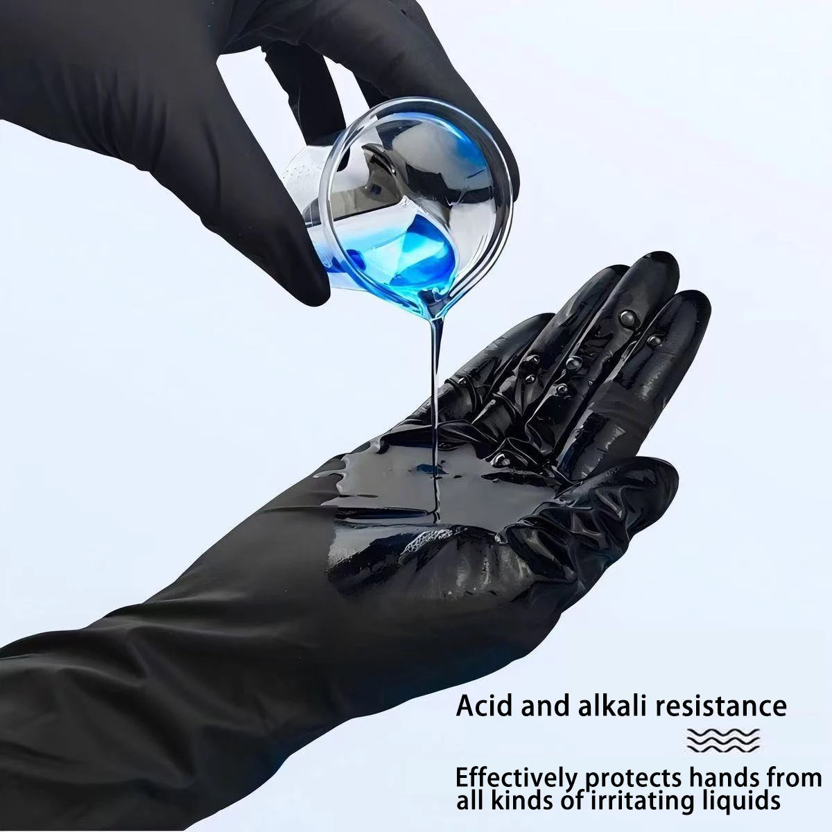 100/50/20PCS Black Nitrile Gloves Thickened Disposable Gloves for Cleaning Hairdressing Waterproof Dishwashing Tattoo disposable nitrile gloves
