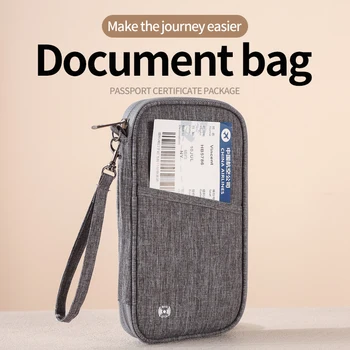Portafoglio per passaporto con blocco Rfid Borsa per passaporto Borsa per viaggi in famiglia Essentials Portafoglio Organizzatore di documenti Custodia per carte di credito per Trave