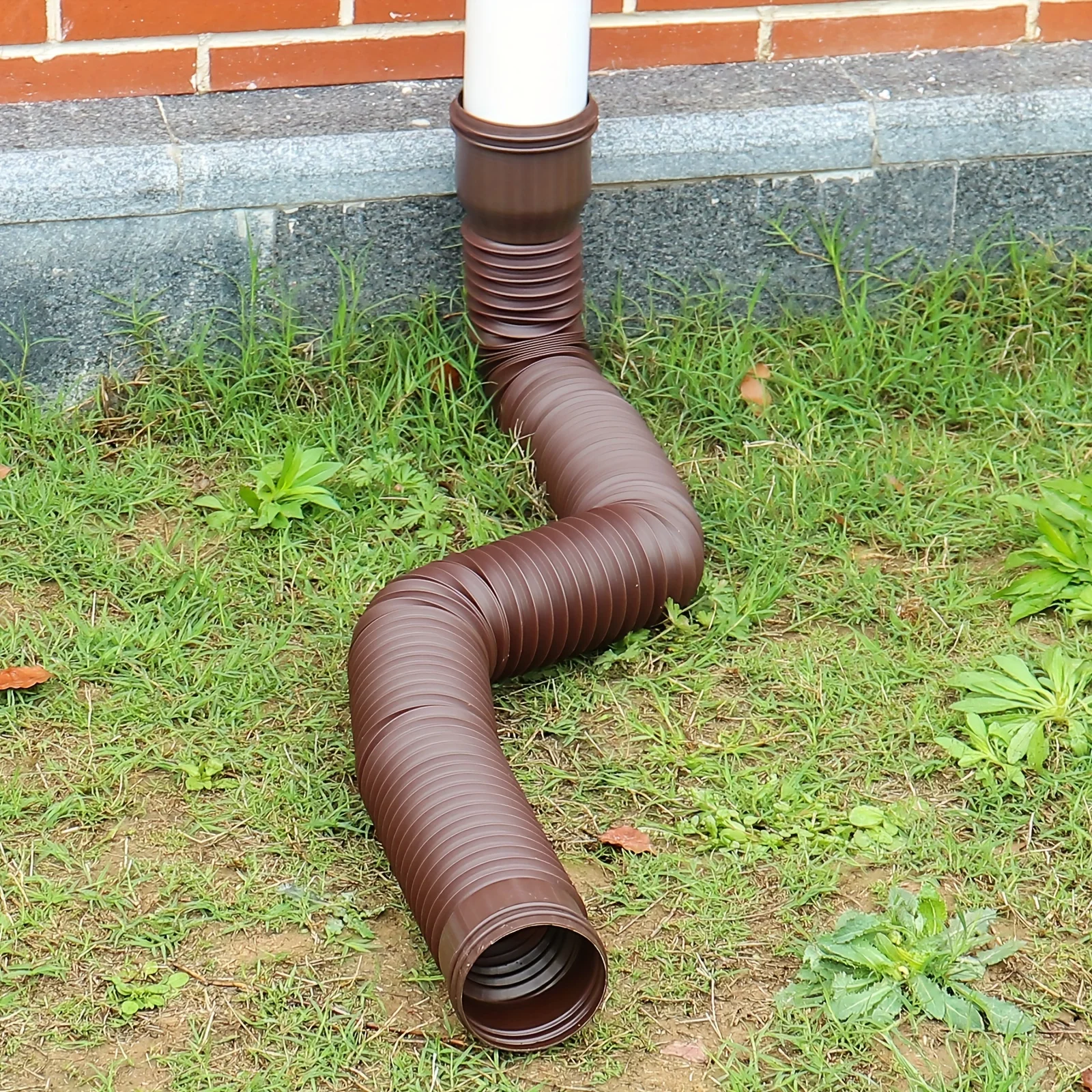 1PCS Rain Gutter Downspout Extensions Connector Down Spout House Gutter For Rainwater Drainage System Accessory Adjustable