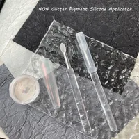 Nail Art Silicone Brush Reusable Chrome Glitter Applying Manicure Tool New Easy-Daub Pigment Silicone Applicator Sticks 404Nails 1