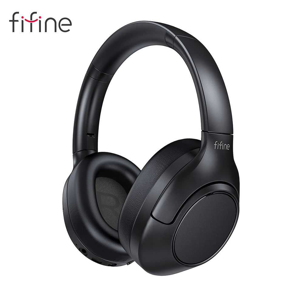 FIFINE Bluetooth wireless headset,Noise Canceling Headphones withe Transparency Mode,Deep Bass,Clear Calls,80H Playtime -X3