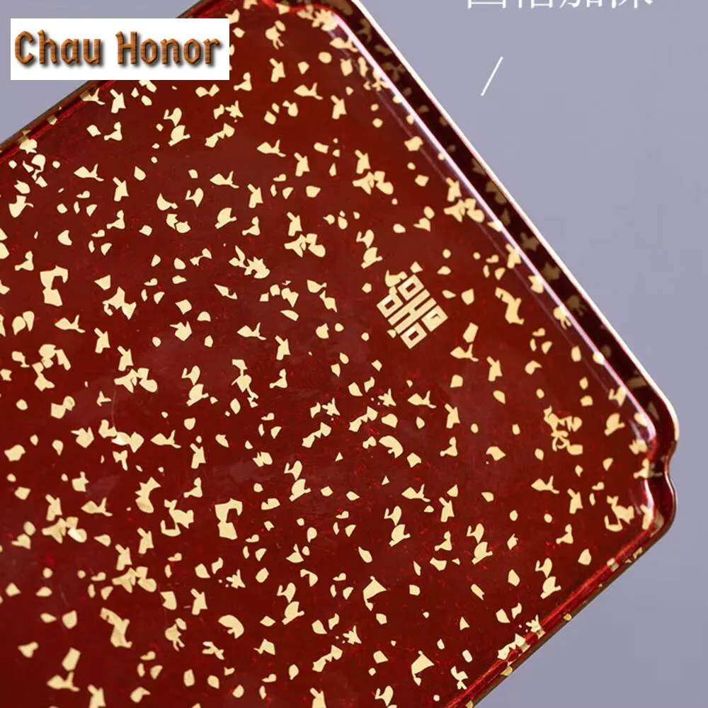 Pure Handmade Blue Gold Copper Pot Bearing Holder Aesthetic Dry Brew Table Tea Tray Plate Kung Fu Tea Cafes Supplies Craft