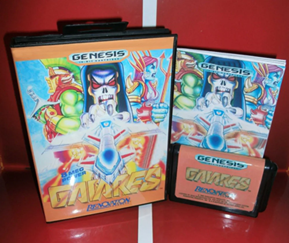 

Gaiares с коробкой и ручным картриджем для 16-битной игровой карты Sega MD, Megadrive Genesis system