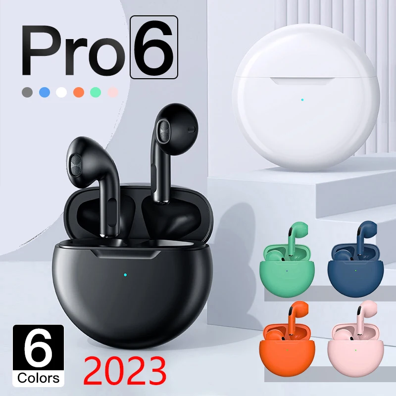 

Pro6 TWS Wireless Headphones with Mic Fone Bluetooth Earphones Sport Running Earpiece for iPhone Xiaomi pk pro4 pro5 i7 Pro3 i12