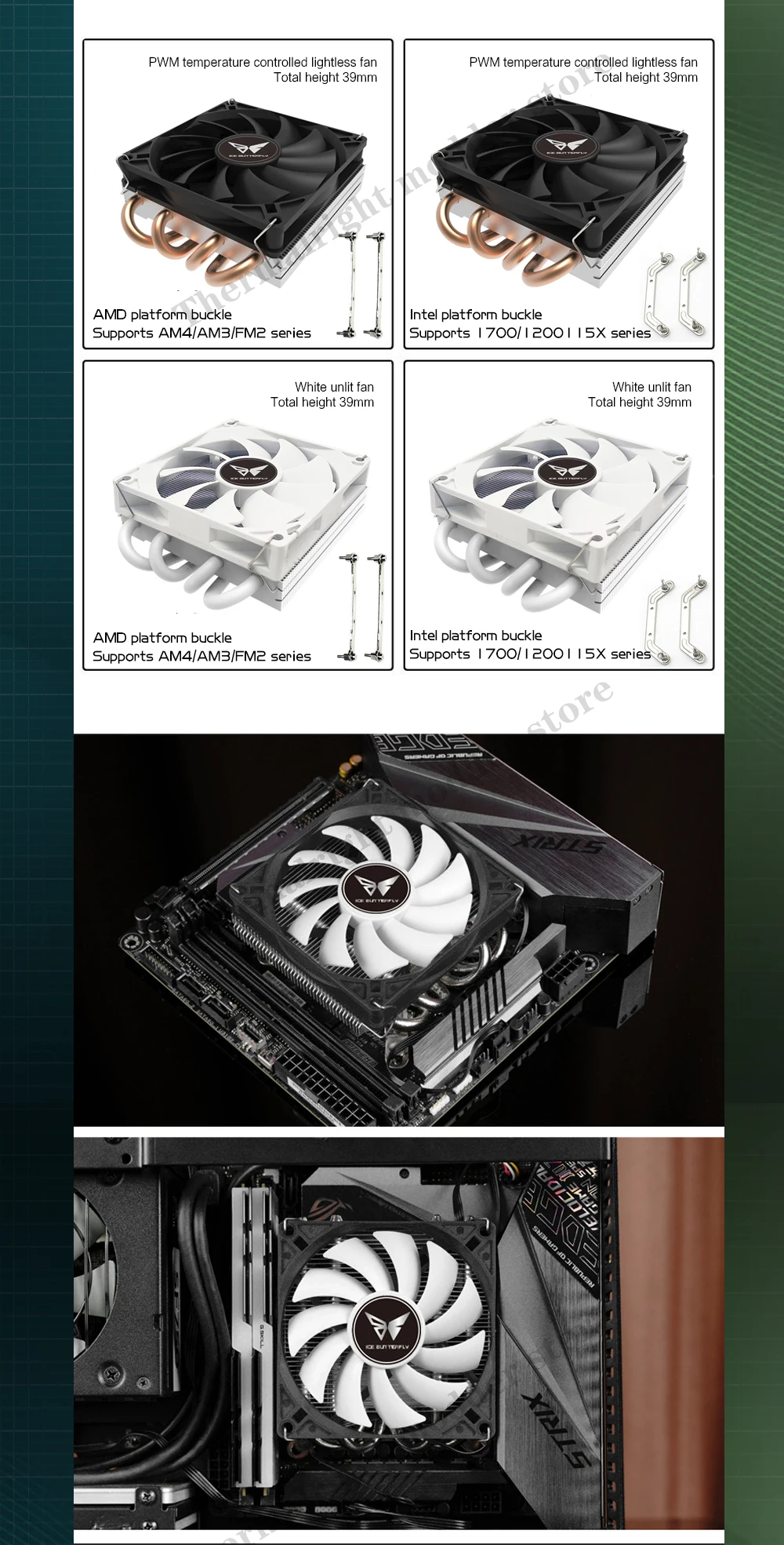 Para Intel 115X AMD AM4 39MM Altura