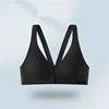 New Front Open Button Ice Silk Maternity Breastfeeding Bra Comfortable Gathering Traceless and Anti Sagging Latex Vest Style Bra 5