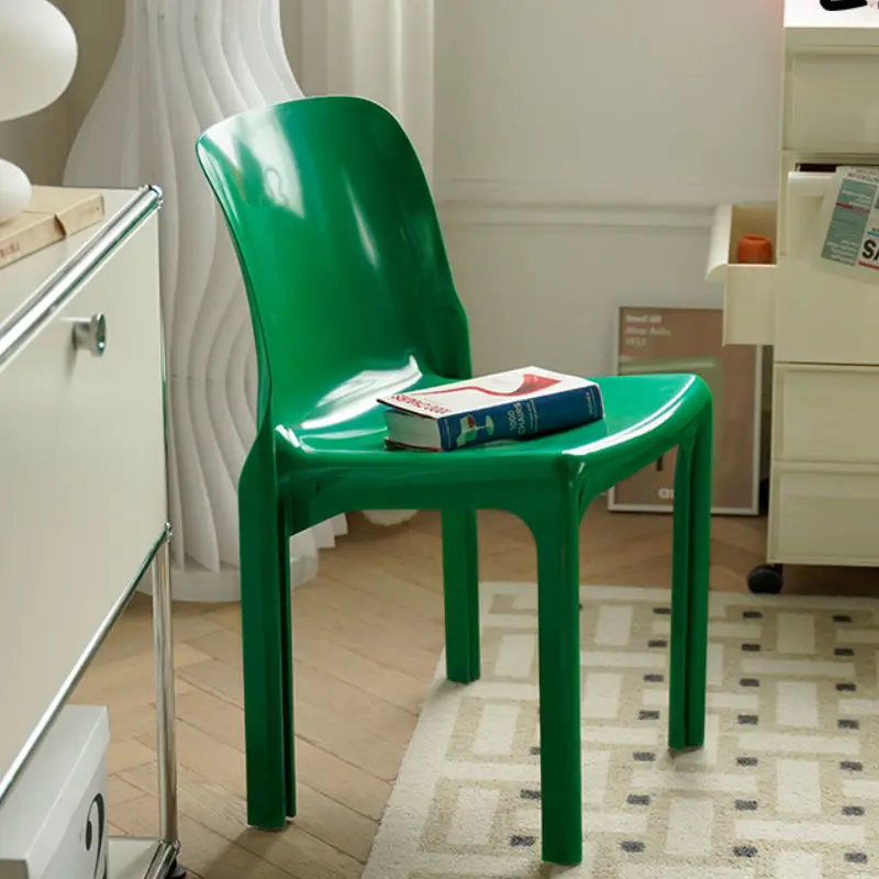 

Modern Kitchen Plastic Dining Chair Outdoor Restaurant Minimalist Party Dining Chair Ergonomic Relax Sillas Home Furniture