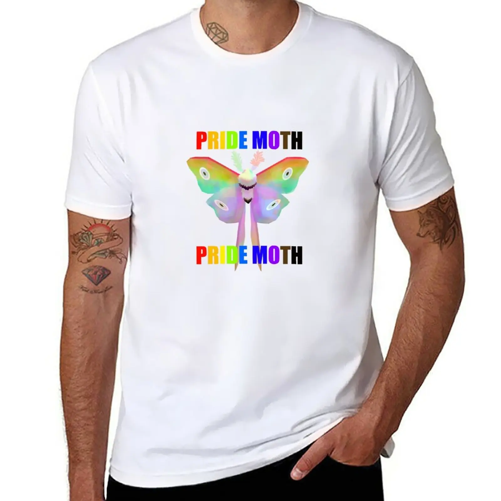 

New PRIDE MOTH PRIDE MOTH T-Shirt summer tops oversized t shirt mens clothes