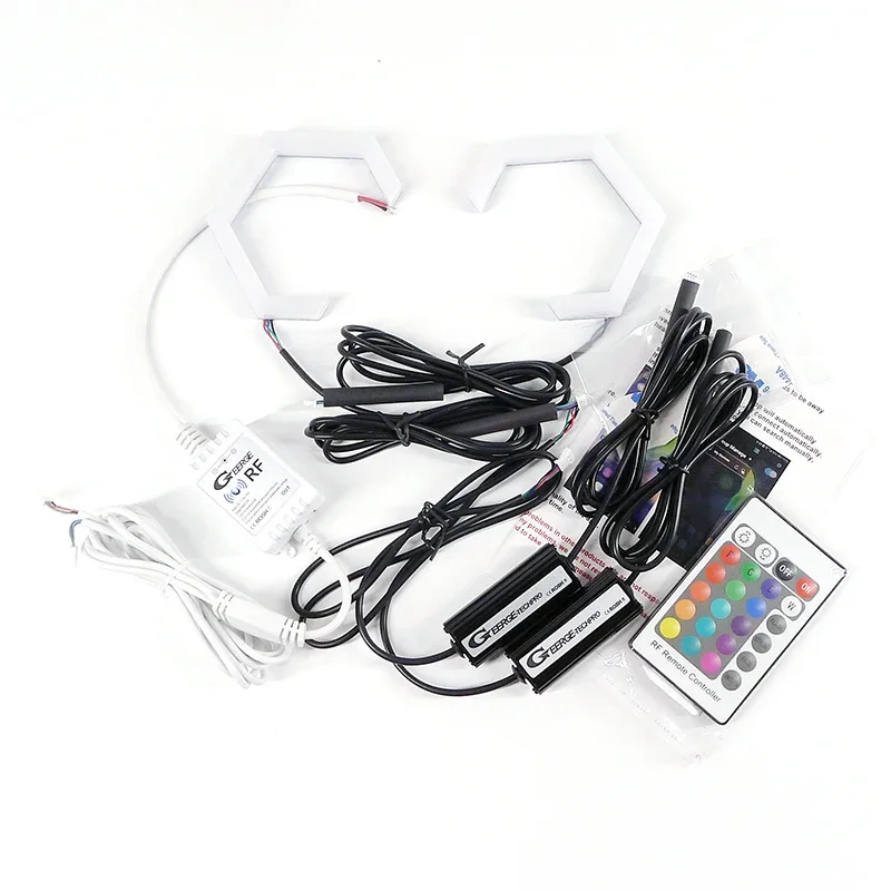 인피니티 G25 G35 G37 Q60 닛산 스카이라인 250GT 350GT 370GT 주간 주행등 다이내믹 멀티 컬러 RGB 헥스 LED 엔젤 아이즈 헤일로 링