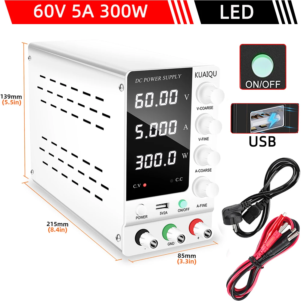 Business & Industrial 060V 05A DC Switching Power Supply Adjustable