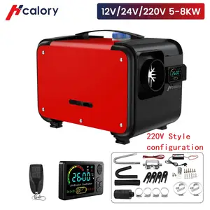 Renoster 5KW Luft Heizung 12V Parkplatz Heizung Rot Shell LCD Display  webasto Auto Heizung für Camper Van Bus Boote fan Diesel Heizung -  AliExpress