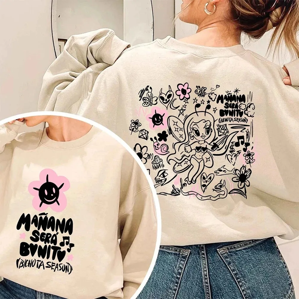 

Karol G Cotton Sweatshirt Karol G Bestie Y2k 90s Retro Print Hoodie Mañana Será Bonito 2023 Concert Pullover Trendy Sweatshirts