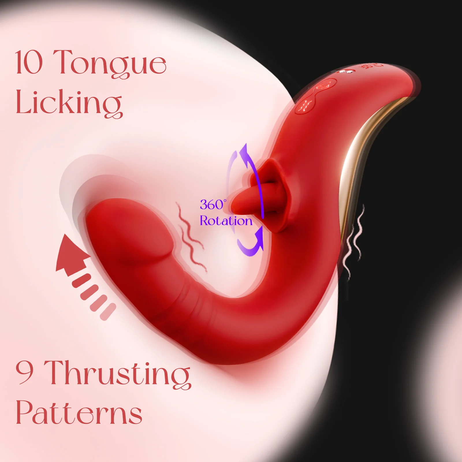 2 in 1 Clitoral Vibrators for Women 360 Rotation Tongue Thrusting Massager Female Dildo Vagina Masturbator Adult Sex Toys 18 female sex toys clit sucking vibrator clitoris vibrator vibrator sex toy