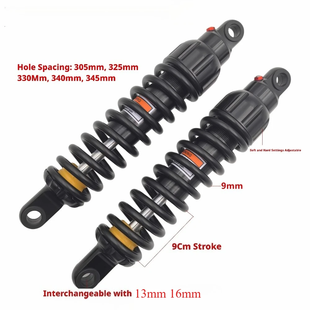 305mm 325mm 343mm 345mm 9mm 스프링 오토바이 충격 흡수 장치 서스펜션 낙하 방지 장치 (할리 혼다 야마하 스즈키 BMW 용)