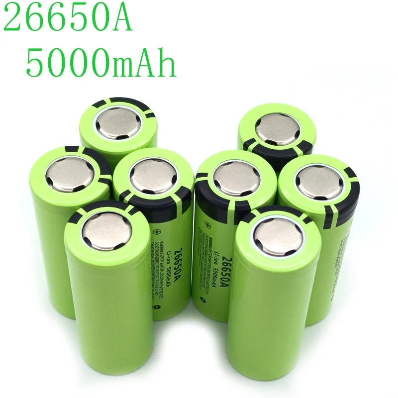 NEW 100% Original 26650 20A Power Rechargeable Lithium Battery 26650A 3.7V 5000mah Suitable for Flashlight