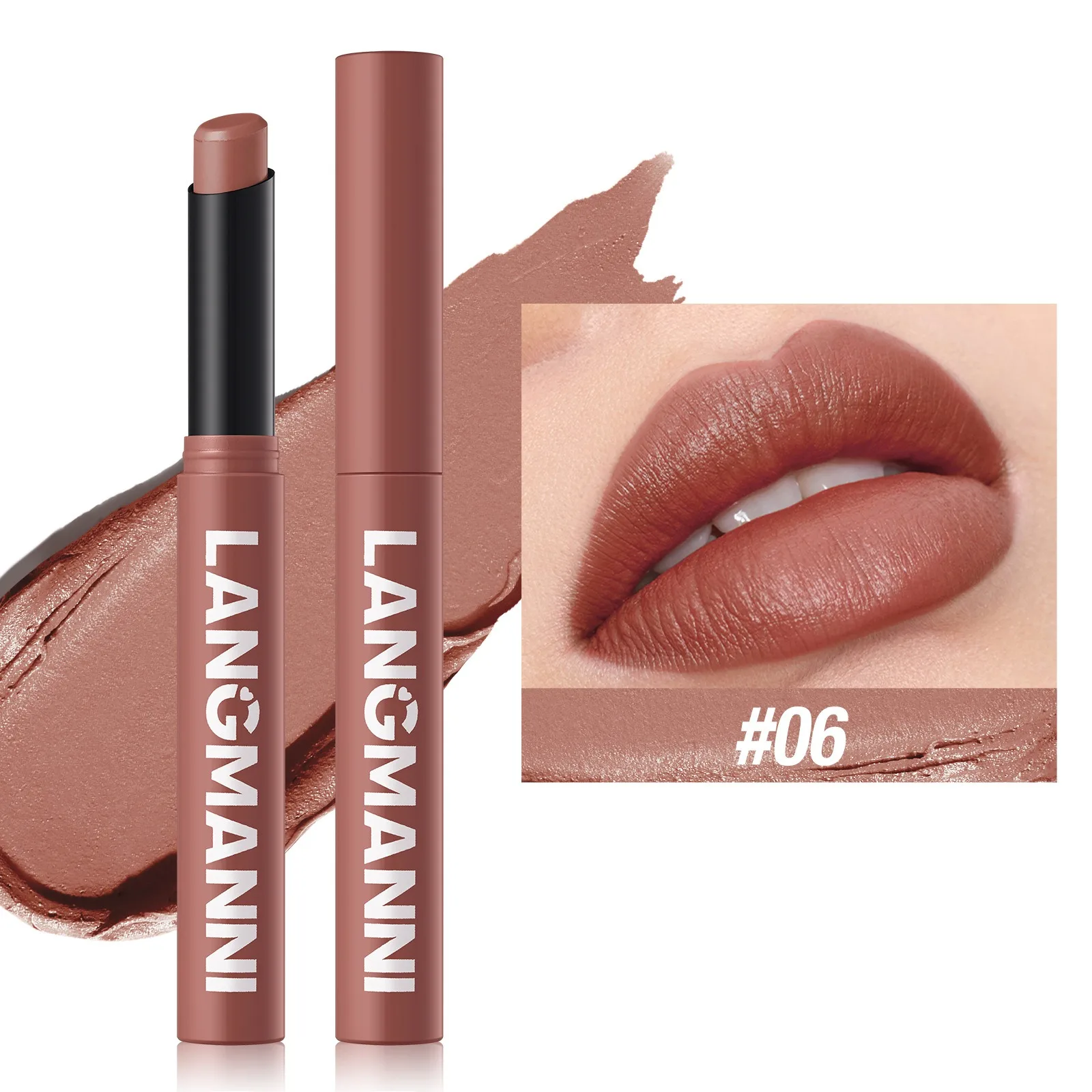 Matte Lipstick Pencil Waterproof Long Lasting Lip Stain Tint_voghion.com