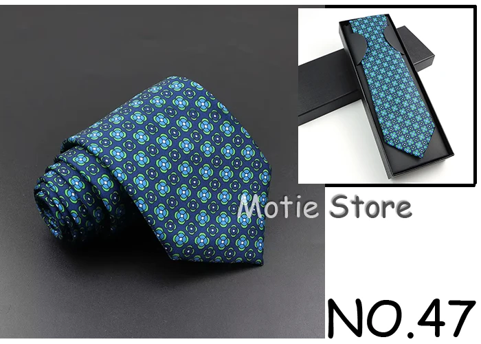 Modische Seidenkrawatte für Herren mit Box, weiche Neuheitskrawatte, blau, grün, orange, Farbe, Krawatte für Männer, gepunktete Blumenfliege, Hochzeit, Geschäftsgeschenk – Detail 30