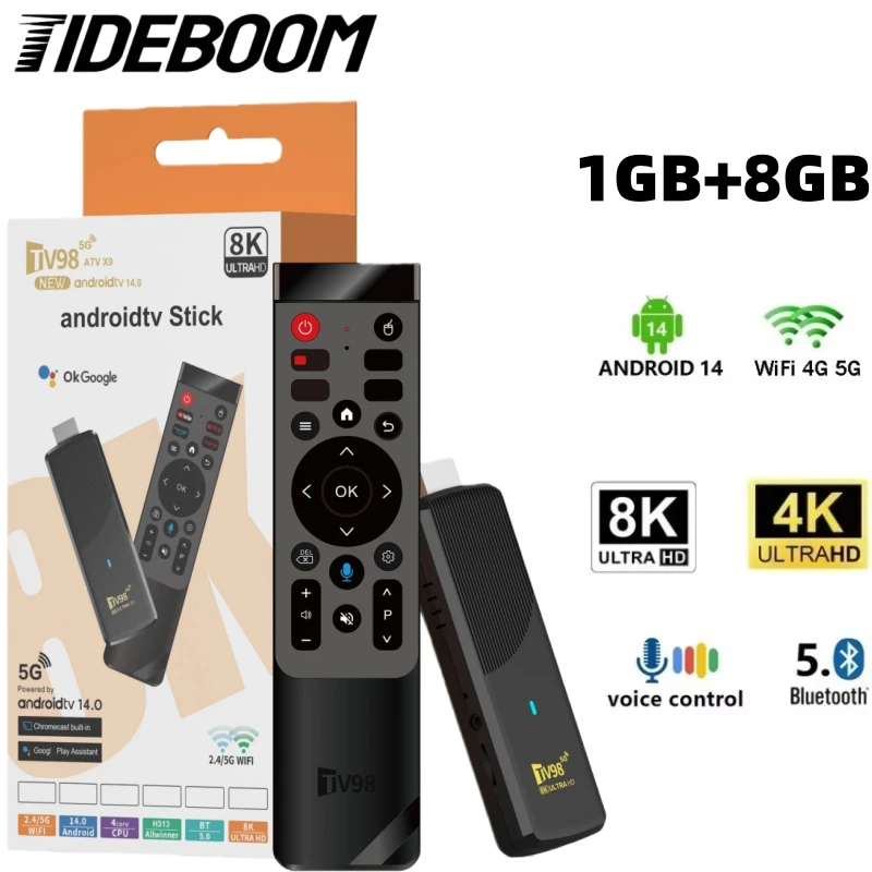 Android TV Stick with Wifi and Voice Remote