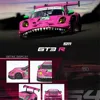 TIME MICRO/STAR RACE 1:64 911 GT3 Pink/green Tyrannosaurus Painting Alloy Model Car for Collection& Display 1